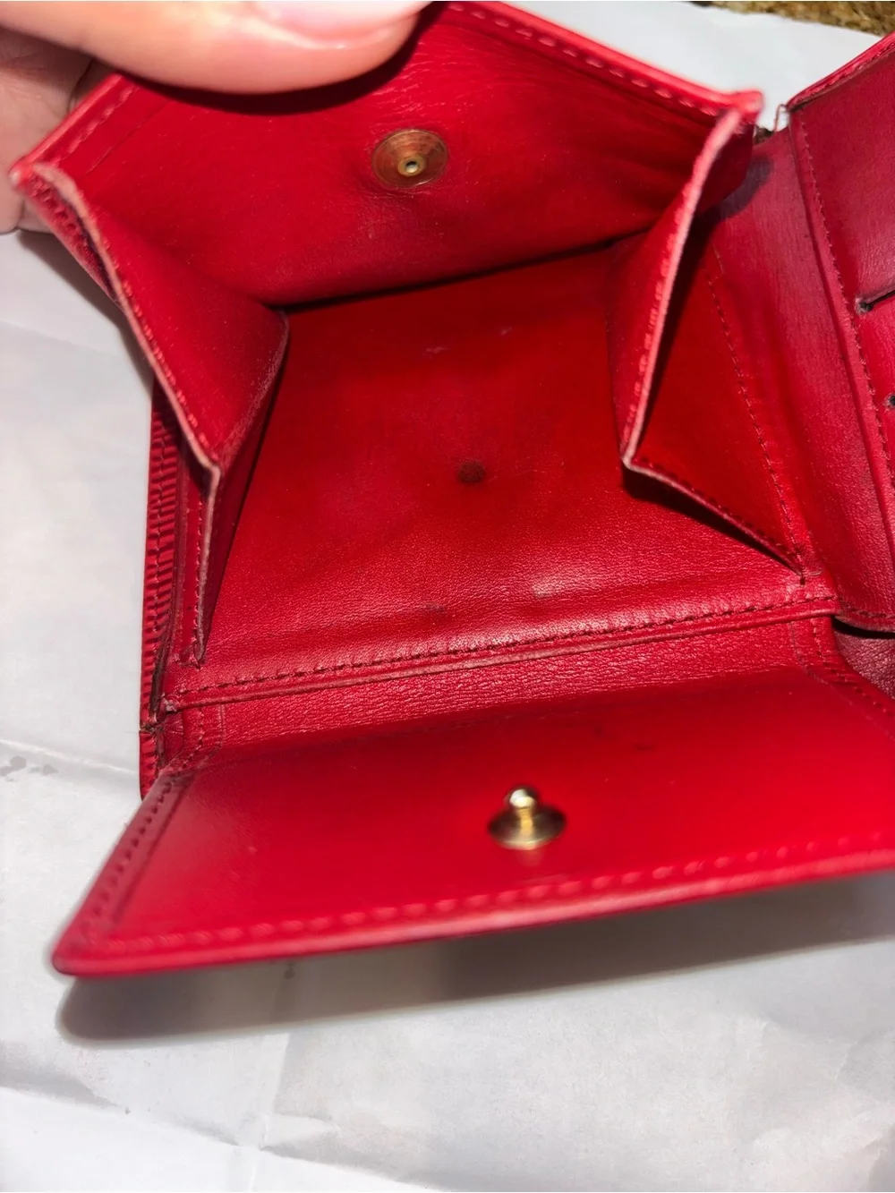 Louis Vuitton Red Epi Leather Zip Wallet